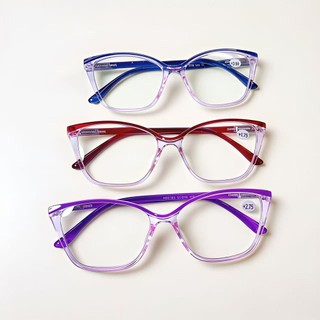 Óculos de Leitura com grau pra Perto Feminino New Collection transparente +1.00 ao +4.00