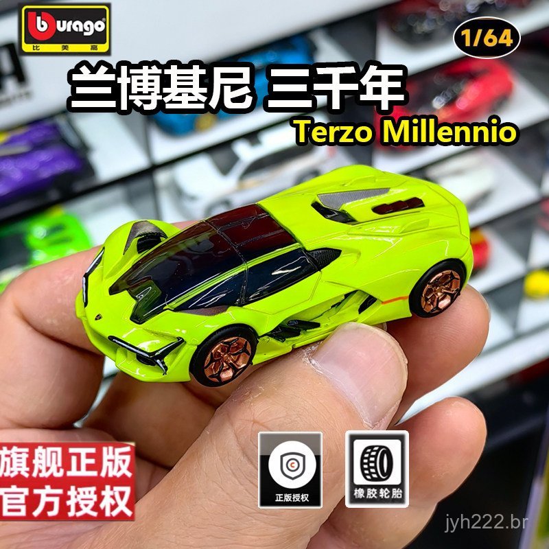 Popular Bburago 1/64 Lamborghini Centenario, carro de liga metálica, modelo de carro realista, brinquedo colecionável pa