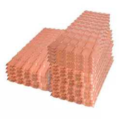 Kit com 20 Telhas PVC Plan Afort Terracota 2,42x0,88m 6 Ondas