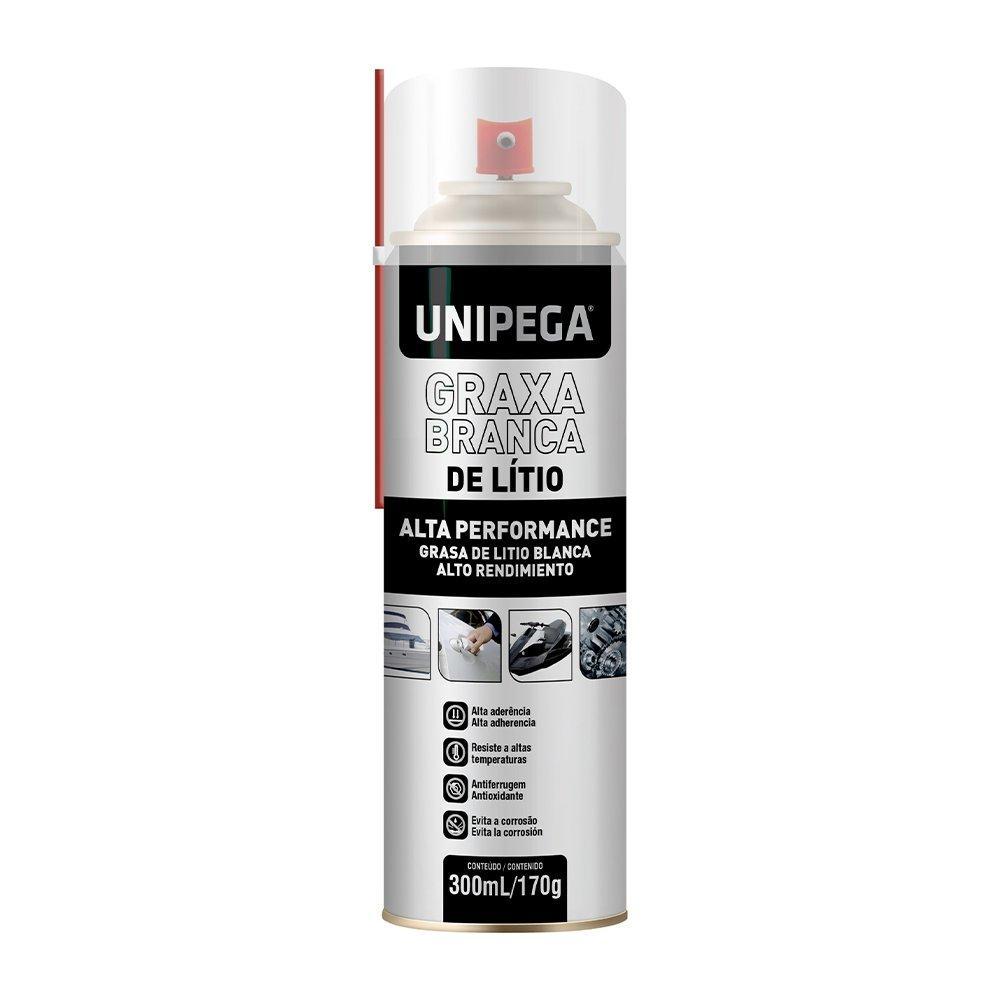 Graxa de Lítio Unipega Branca Spray 300ml/170g
