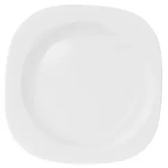 Jogo de Pratos Sobremesa Nadir Vidro Branco Plaza Opaline 24 Peças