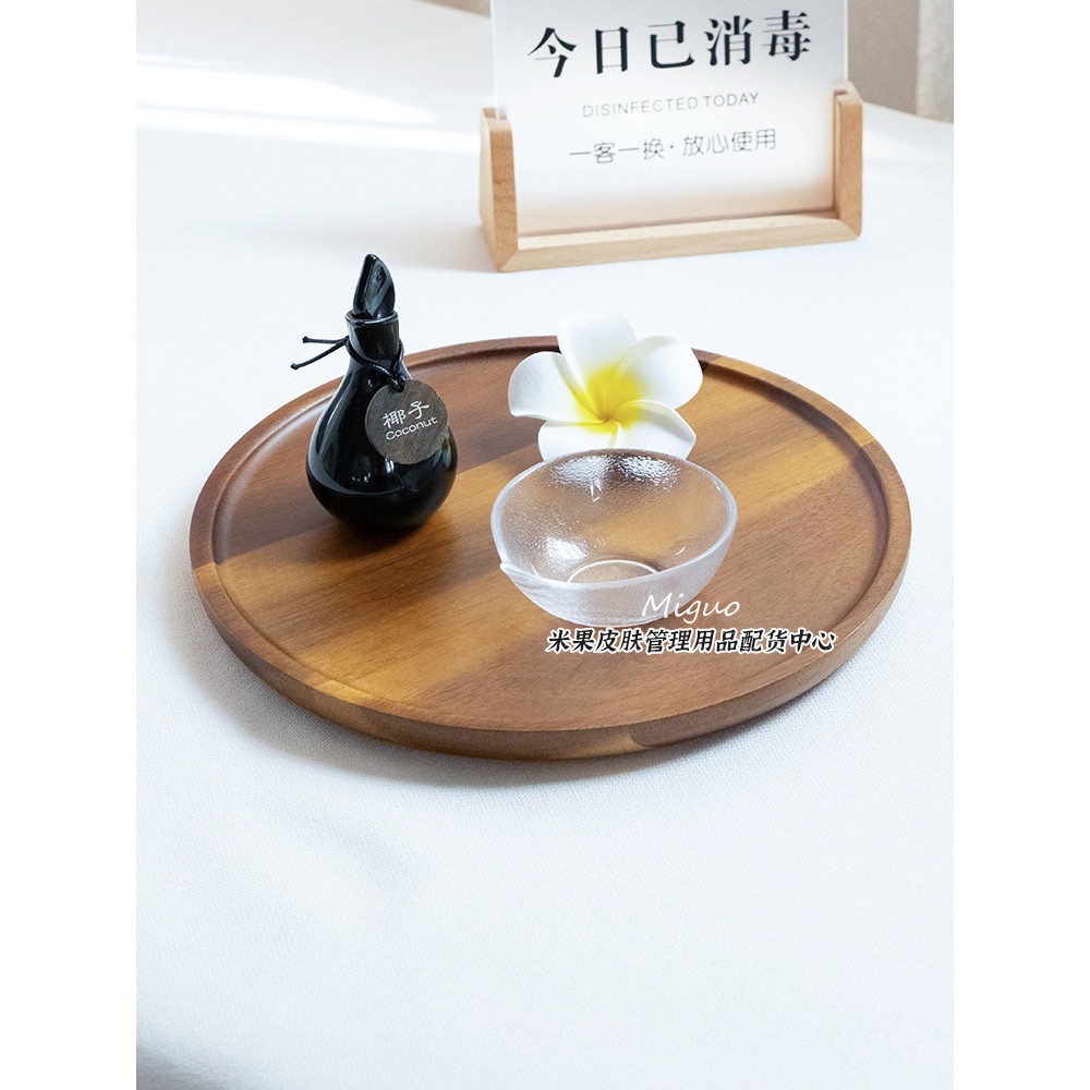 Tigela de óleo essencial bandeja de salão de beleza SPA prato garrafa de óleo essencial beleza cama decoração bandeja de