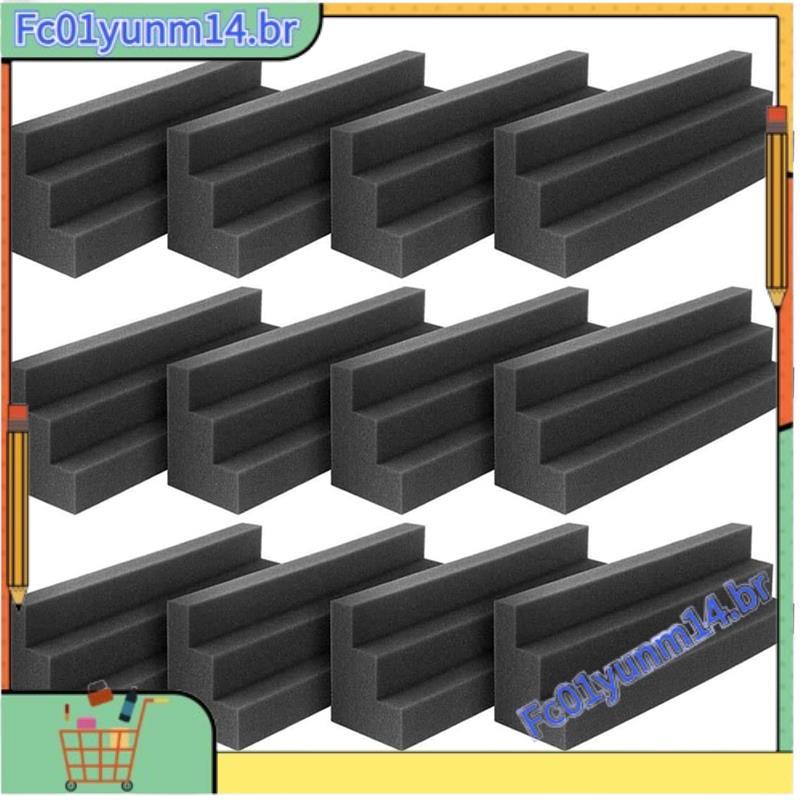 12pçs Painéis Acústicos Armadilha Canto Estúdio Espuma Almofada De Isolamento Acústico Painel De Parede Bloco De Para Ou