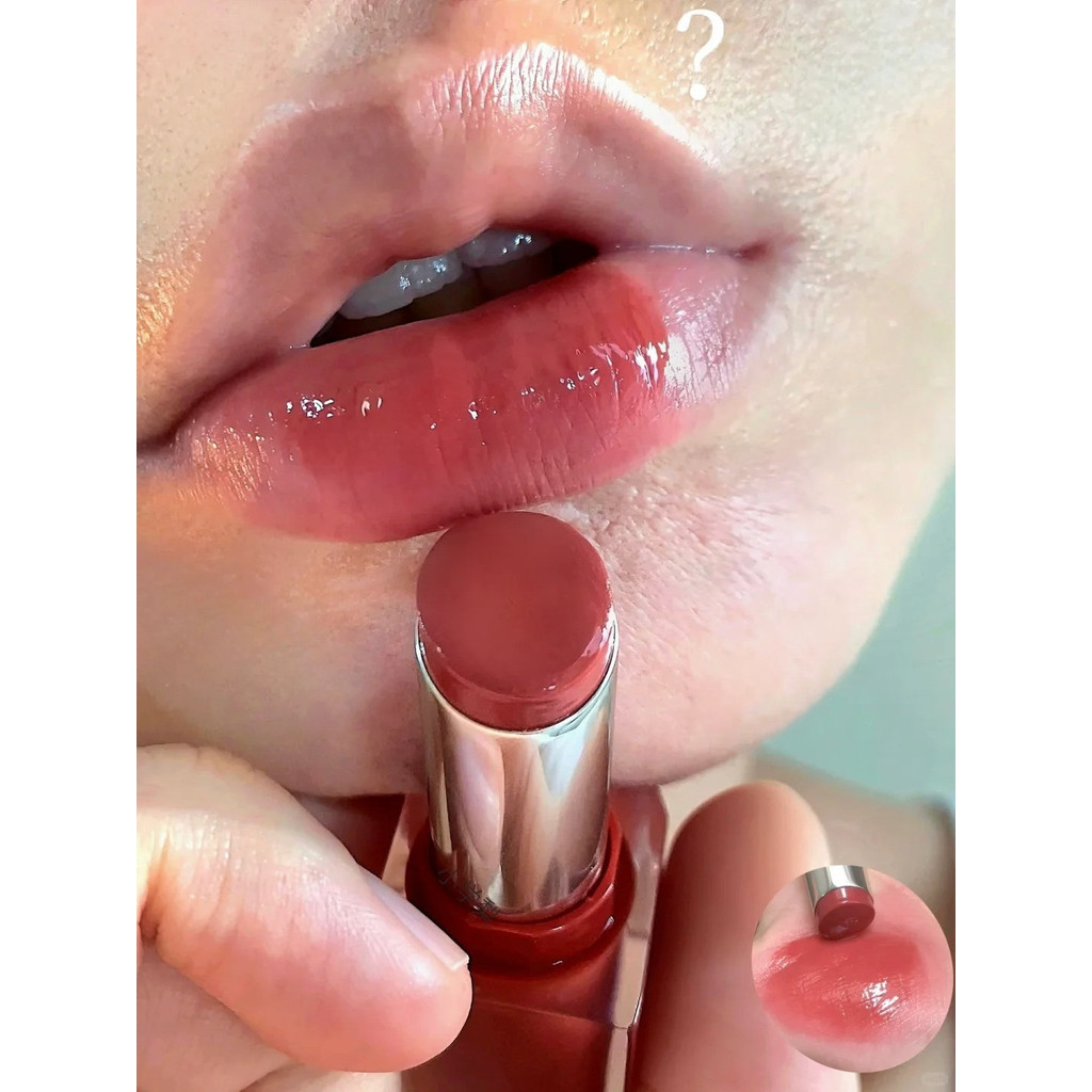 Batom espelho brilho de água batom pele amarela Natural autêntico baixa saturação Pseudo-Face Nude cor brilho labial luz