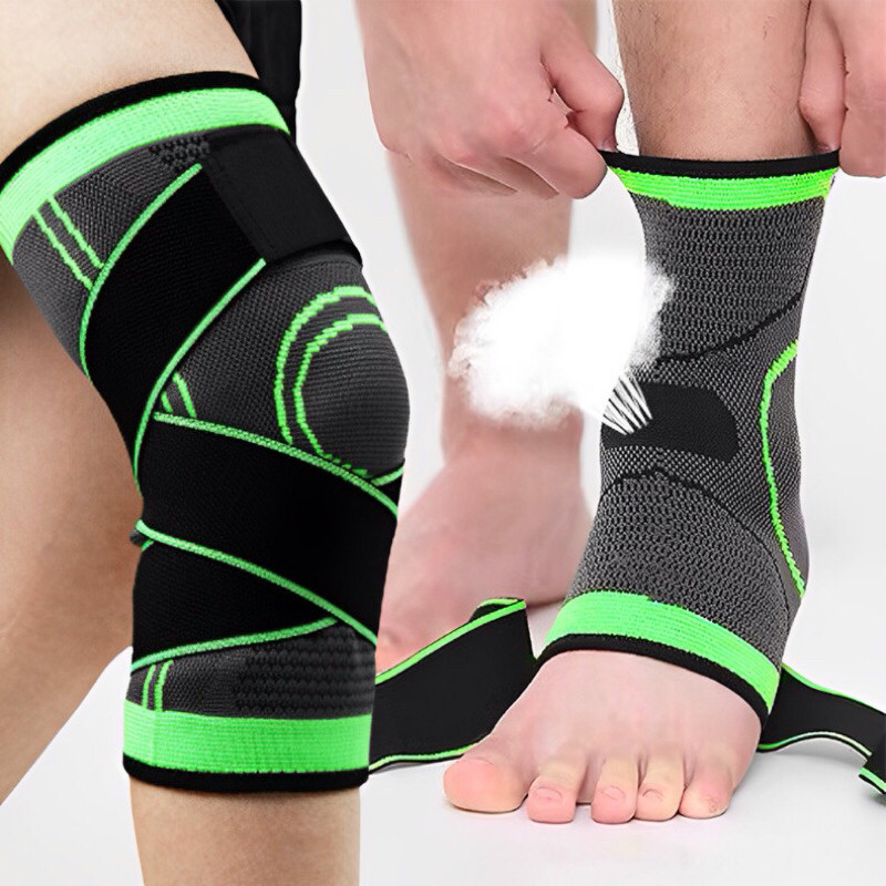 Kit 2 Suportes Compressão 360° Joelheira Pulso Tornozelo Cotovelo Academia