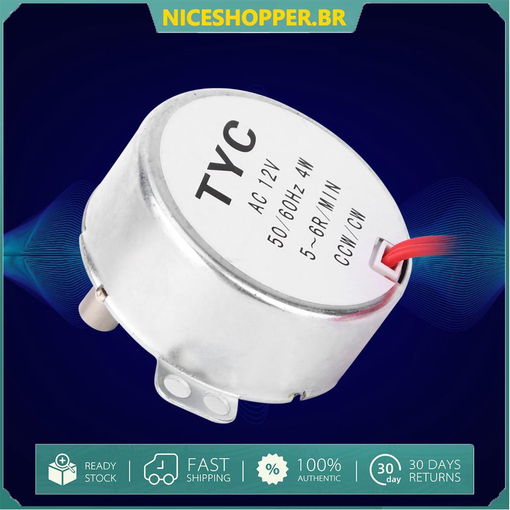 Motor síncrono Karlak TYC30 CA reversível de baixo ruído 12V 4W para e projetos de carcaça de liga de alumínio