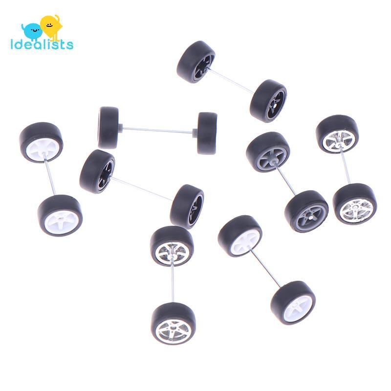Idealistas 1 Conjunto DIY Corrida 1 : 64 Rodas De Carro Para Pneu De Borracha Com Eixo Da Roda Modelo Peça Modificada Ag