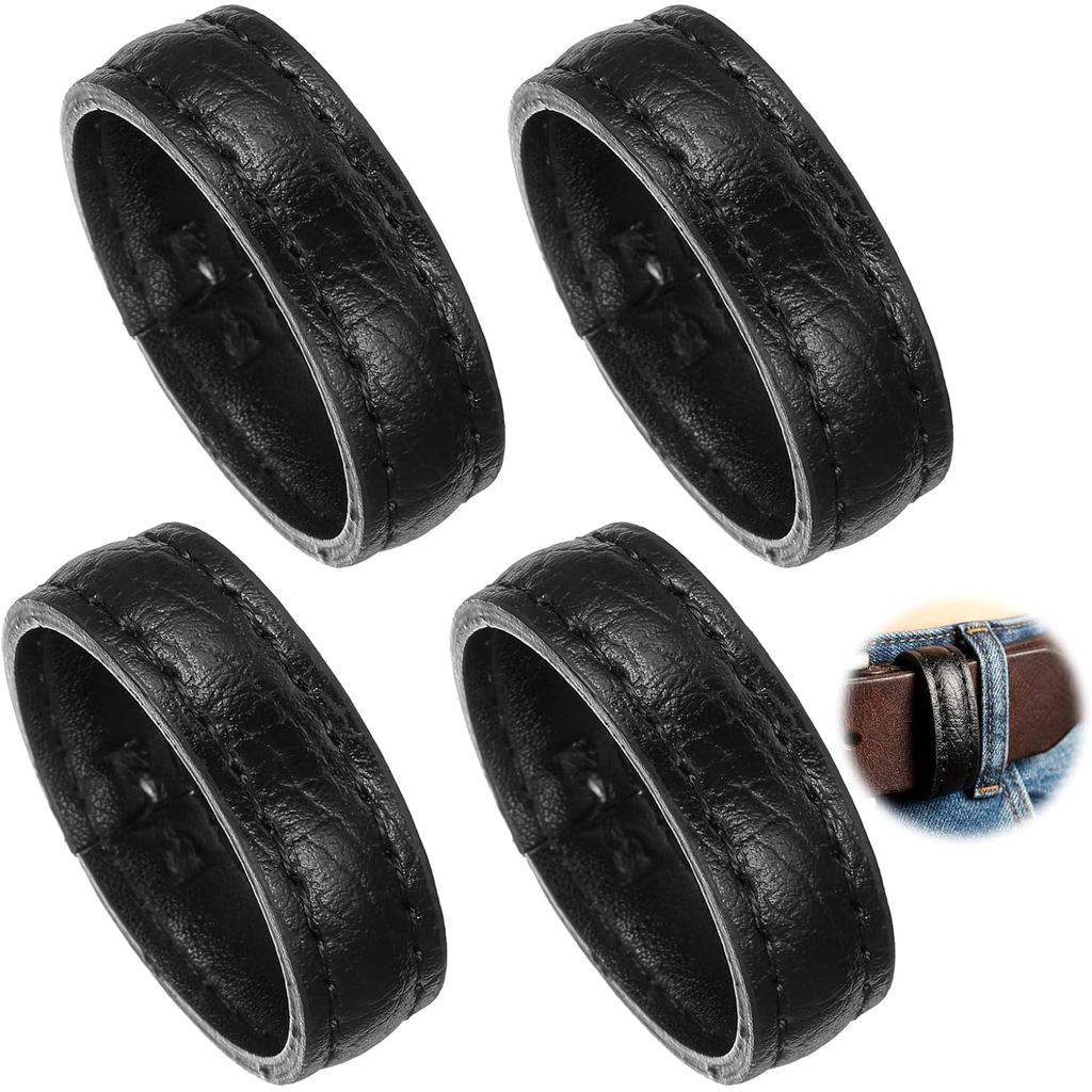 Pacote com 4 Presilhas de Couro para Cinto, Suporte de Reposição para Correia, Acessórios de Substituição para Cinto de