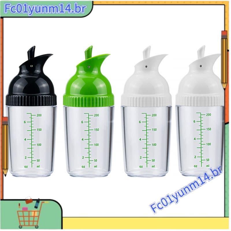 Coqueteleira Para Salada De 4 Pacotes , Garrafas Agitadoras Molho De 7 Onças , Preto E Branco Verde