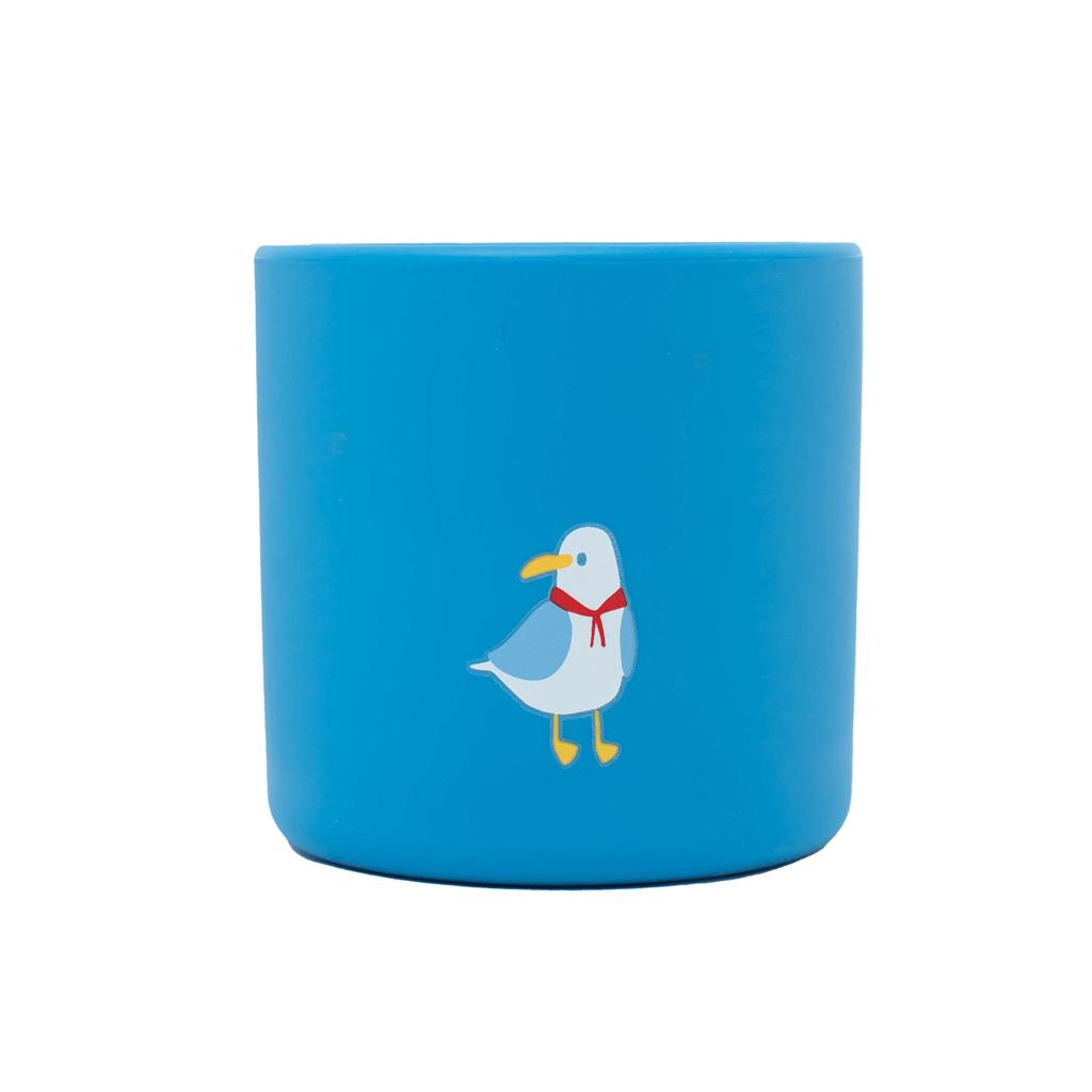 Copo De Silicone Ursinho Navy Azul Büp Baby