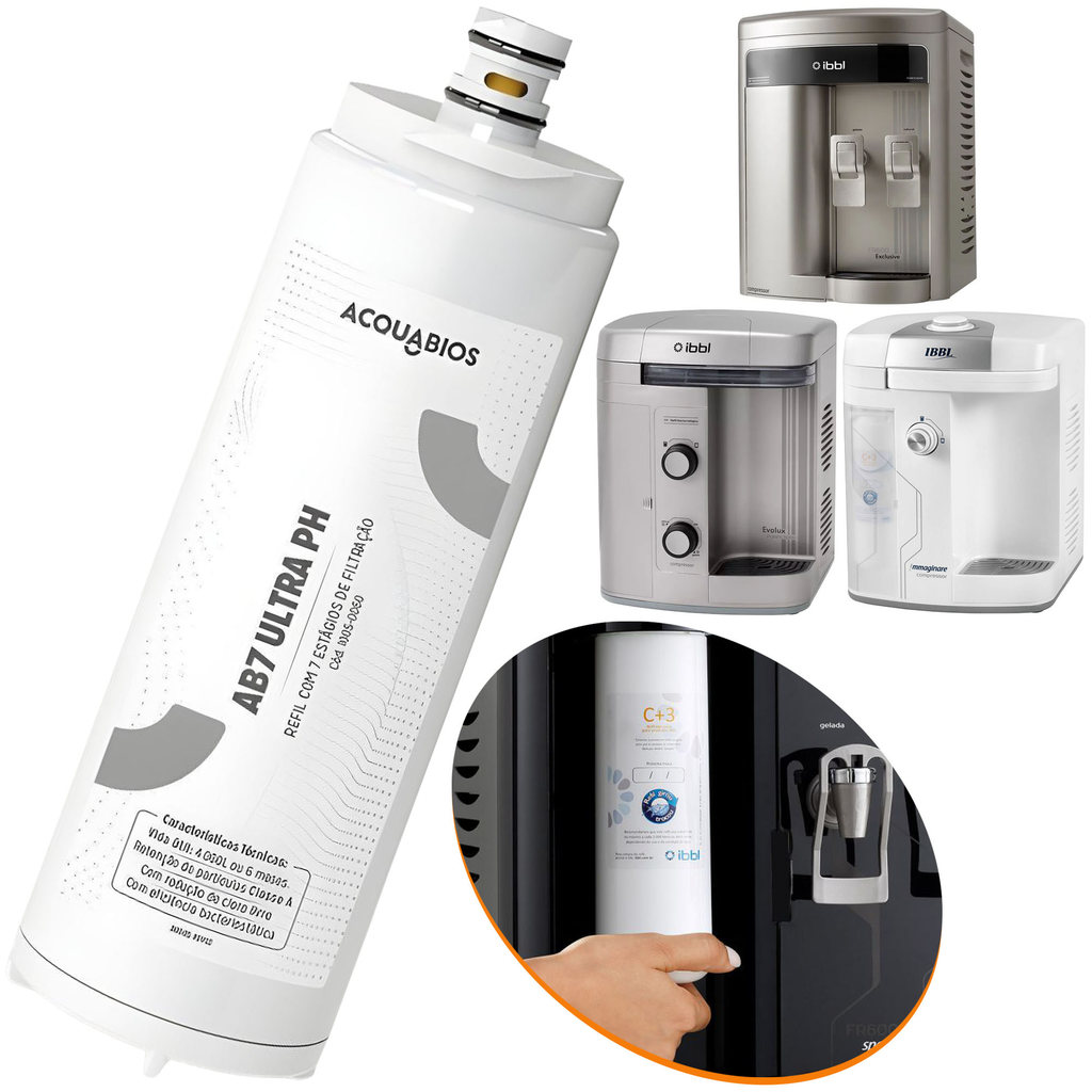 Refil Filtro Água Acqua Purificador Bebedouro Compatível Troca Elemento Filtrante Vela