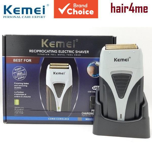 KEMEI KM-3383 Barbeador elétrico recarregável por USB, barbeador profissional pa