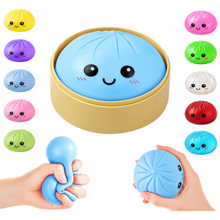 Squishies de Dumpling, Caixa Misteriosa de Dumpling, Bolas Anti-stress de Dumplings Coloridos, Brinquedo Sensorial Fidge