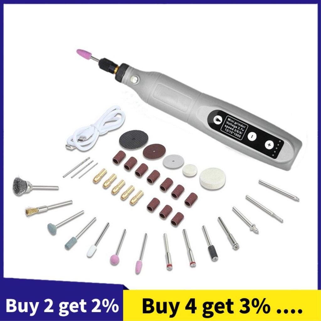 Mini Kit De Ferramentas Rotativas Sem Fio , Ferramenta Rotativa Multiuso De 5 Velocidades 3.7V Para Lixar , Polimento , 