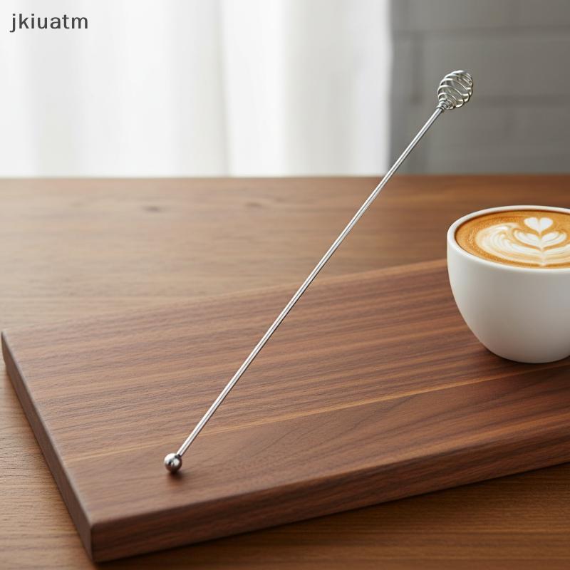 [jkiuatm] Conjunto De Agitador De Café De Aço Inoxidável 24 Cm Com Alça Longa E Colher De Mistura À Prova De Ferrugem Pa