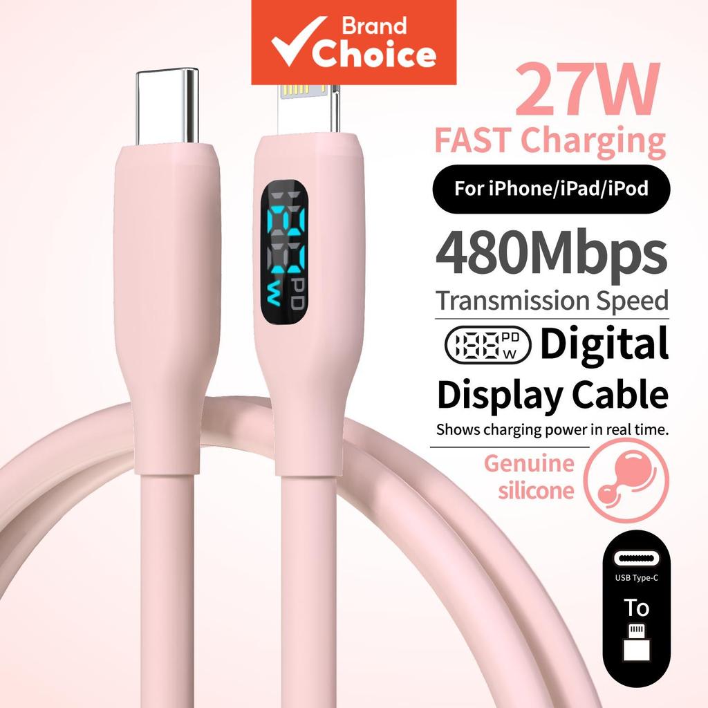 Cabo de carregamento rápido MFi de 27 W para carregadores de iPhone, iOS para USB-C, compatível com iPhone 14 a 8, cabo