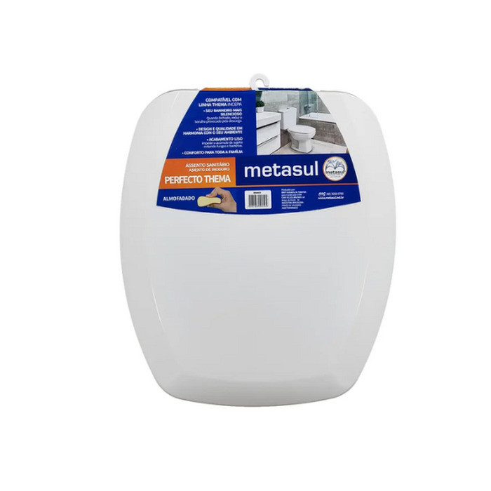 ASSENTO SANITARIO THEMA ALMOFADADO BRANCO PLASTICO METASUL em Oferta na Shopee