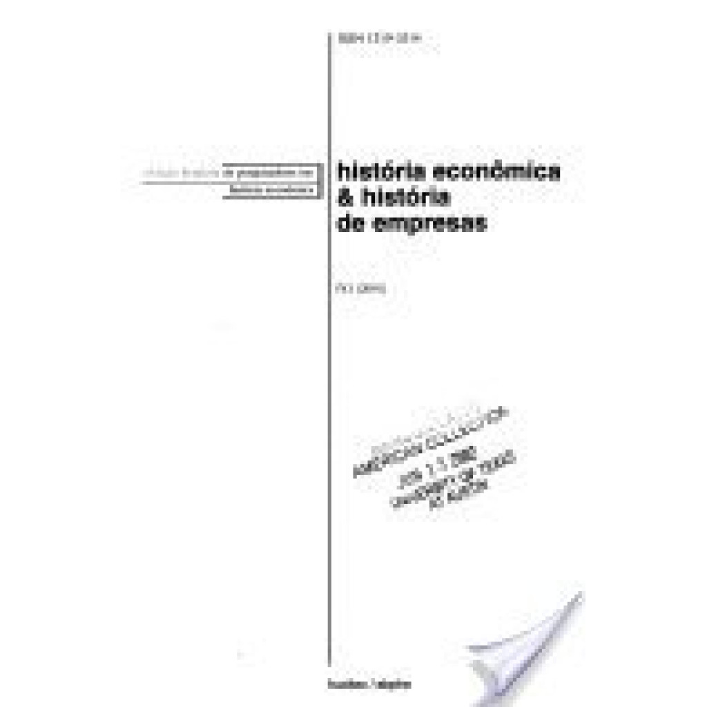 Historia Economica E Historia De Empresas - V. 01