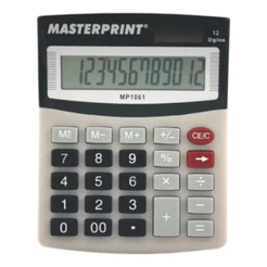 Calculadora Masterprint Mp1061 12 Dígitos Cor Cinza