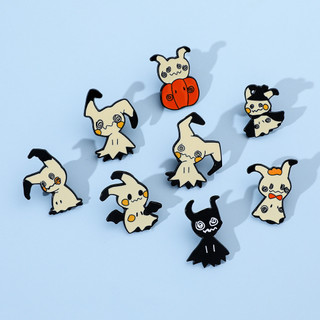 Novo Distintivo de Metal Pokémon Engraçado de Halloween Pokémon Pet Pokémon Mimikyu Broche Acessórios