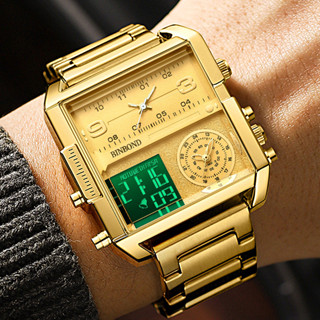 【Marca de Luxo】BINBOND B3332 Relógio De Quartzo Masculino De Luxo Quadrado À Prova D'água B911 B6575 em Oferta na Shopee