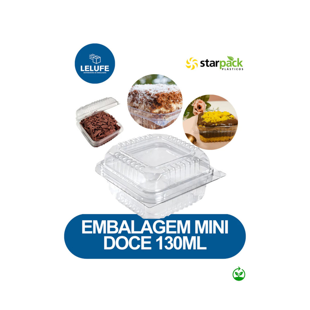 10~100 Embalagem Mini Doce/torta 130ml Quadrada doces, mousse, pave, sobremesas 100 conjutos