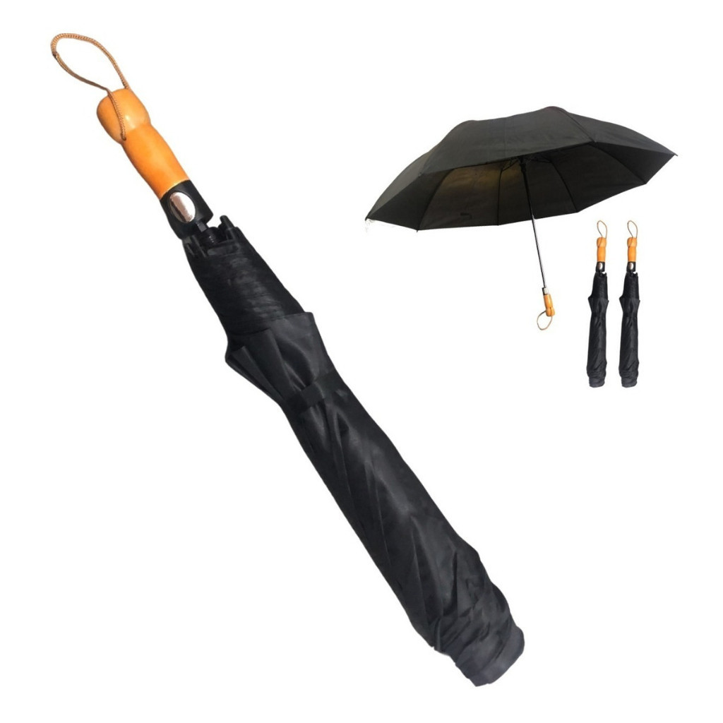 Guarda Chuva Cabo De Madeira Cabo de Esponja Reforçado com Bolsa de Transporte Sombrinha  4.7 em Oferta na Shopee