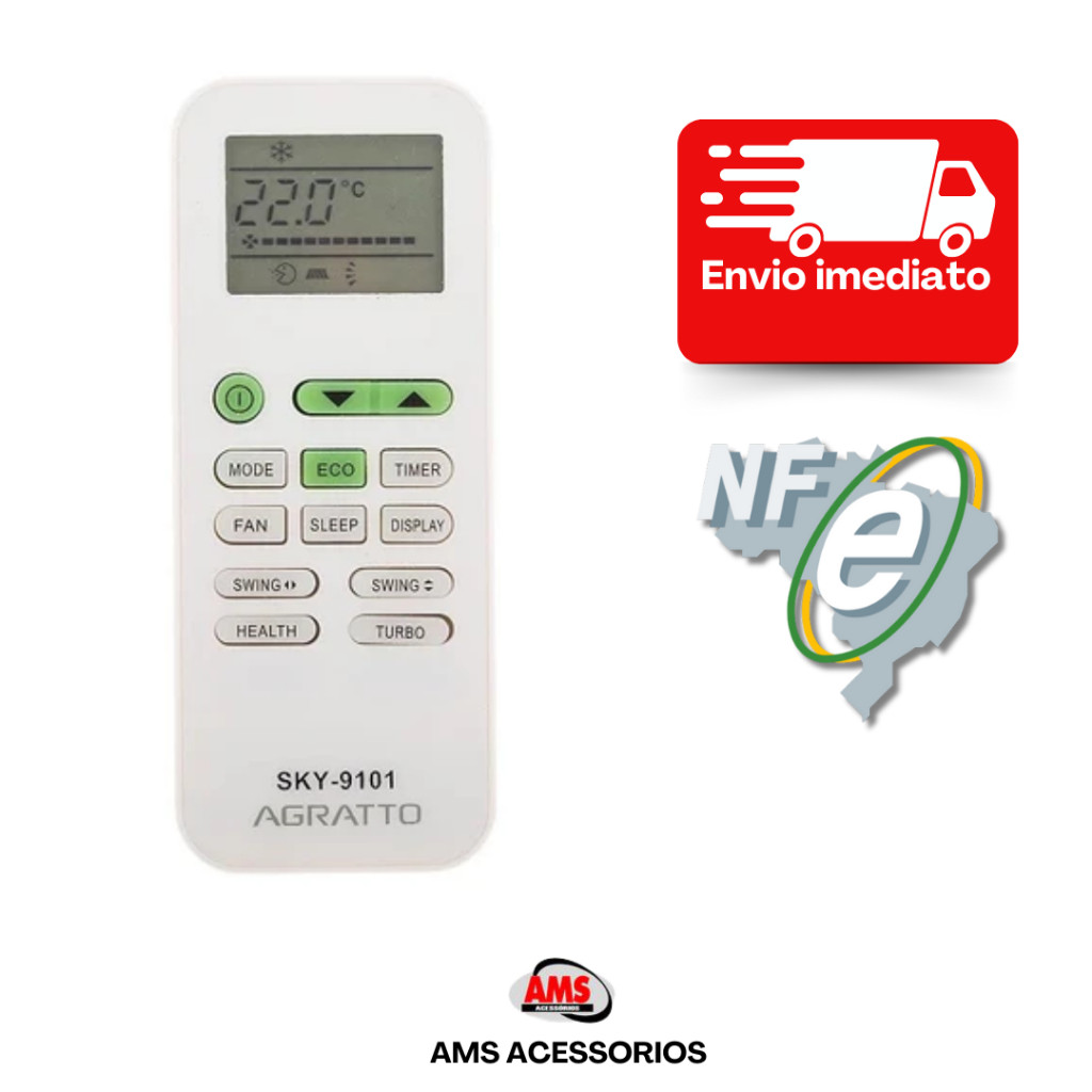 Controle AR Condicionado Agratto Top Eco Springer