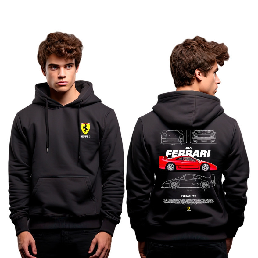 Moletom Canguru Unissex Ferrari F40 Lançamento Envio Imediato