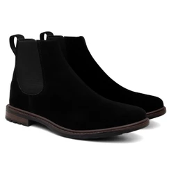 Bota Botina Chelsea Masculina Fazendeiro Em Couro Confortável