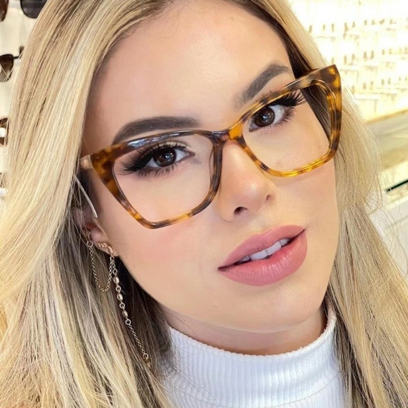TR90 Moda Anti-Azul Óculos De Luz Feminino Clássico Proteção Para Os Olhos Computador Jogos Quadro Vidro Liso