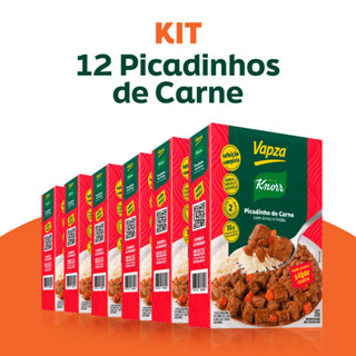Kit 12 Picadinhos de Carne Com Arroz e Feijão 370G Vapza e Knorr em Oferta na Shopee