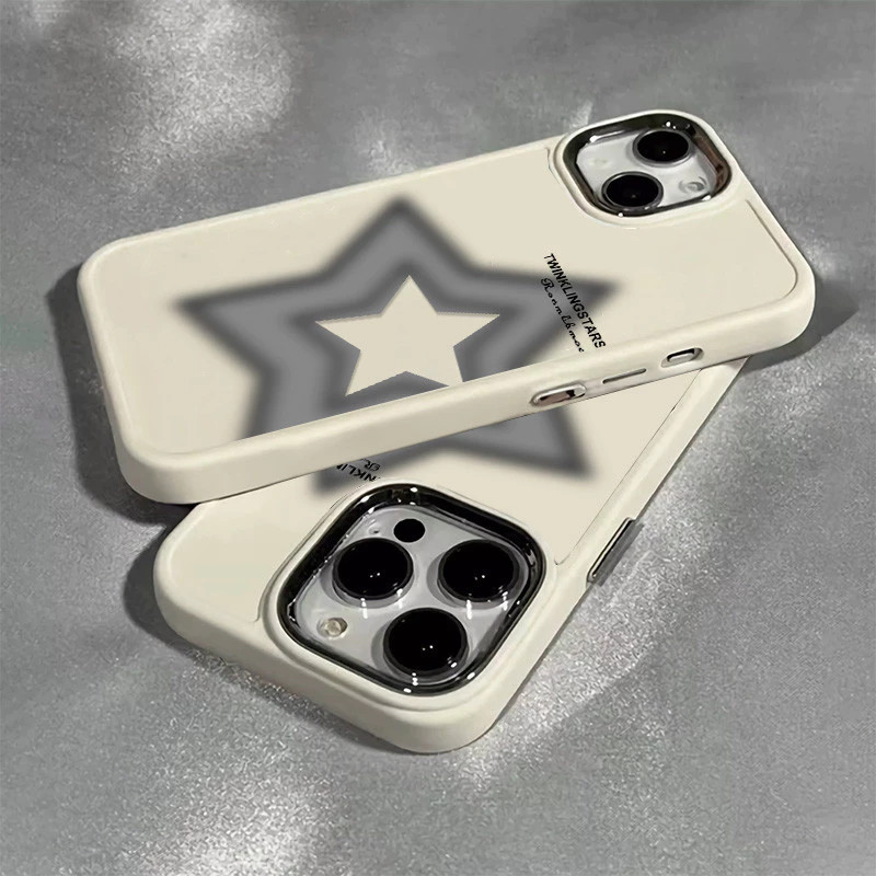 Capinha Capa de Anti queda Moldura de metal para fotos Padrão estrela IPHONE XR XS MAX 11 12 13 14 15 16 PRO MAX 16 PLUS em Oferta na Shopee