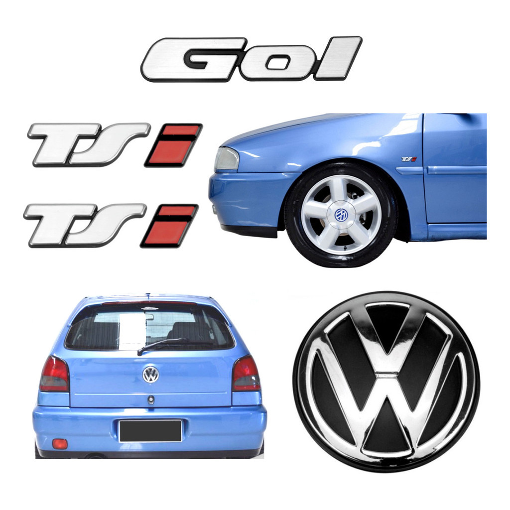 Emblema Gol + Laterais Tsi + Vw Traseiro - Bola - 1995 À 99