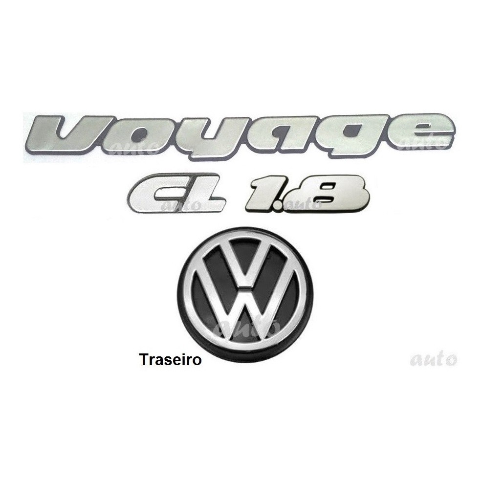 Emblemas Voyage Cl 1.8 + Vw Da Mala - Quadrado 1991 À 1996
