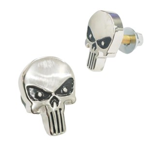 PAR PARAFUSO PLACA CAVEIRA JUSTICEIRO METAL MOTO CARRO em Oferta na Shopee