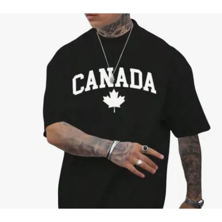 Camiseta Camisa oversized Larga Canada Designer Largo Street Oversized Esportiva Streetwear