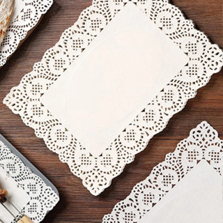 Kit 100 Toalha Rendada De Papel Retangular Decorações de Festas e Casamento em Oferta na Shopee