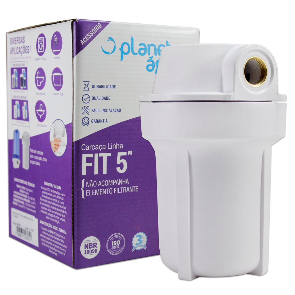 Carcaça Planeta Água P/ Filtro Fit 5" S/ Elemento Filtrante