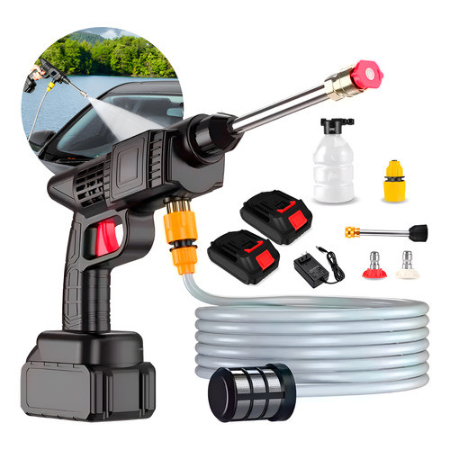 Lavadora Lava Jato Portátil Alta Pressão 2 Baterias + Maleta Preta 127/220V 50/60Hz Compacta em Oferta na Shopee