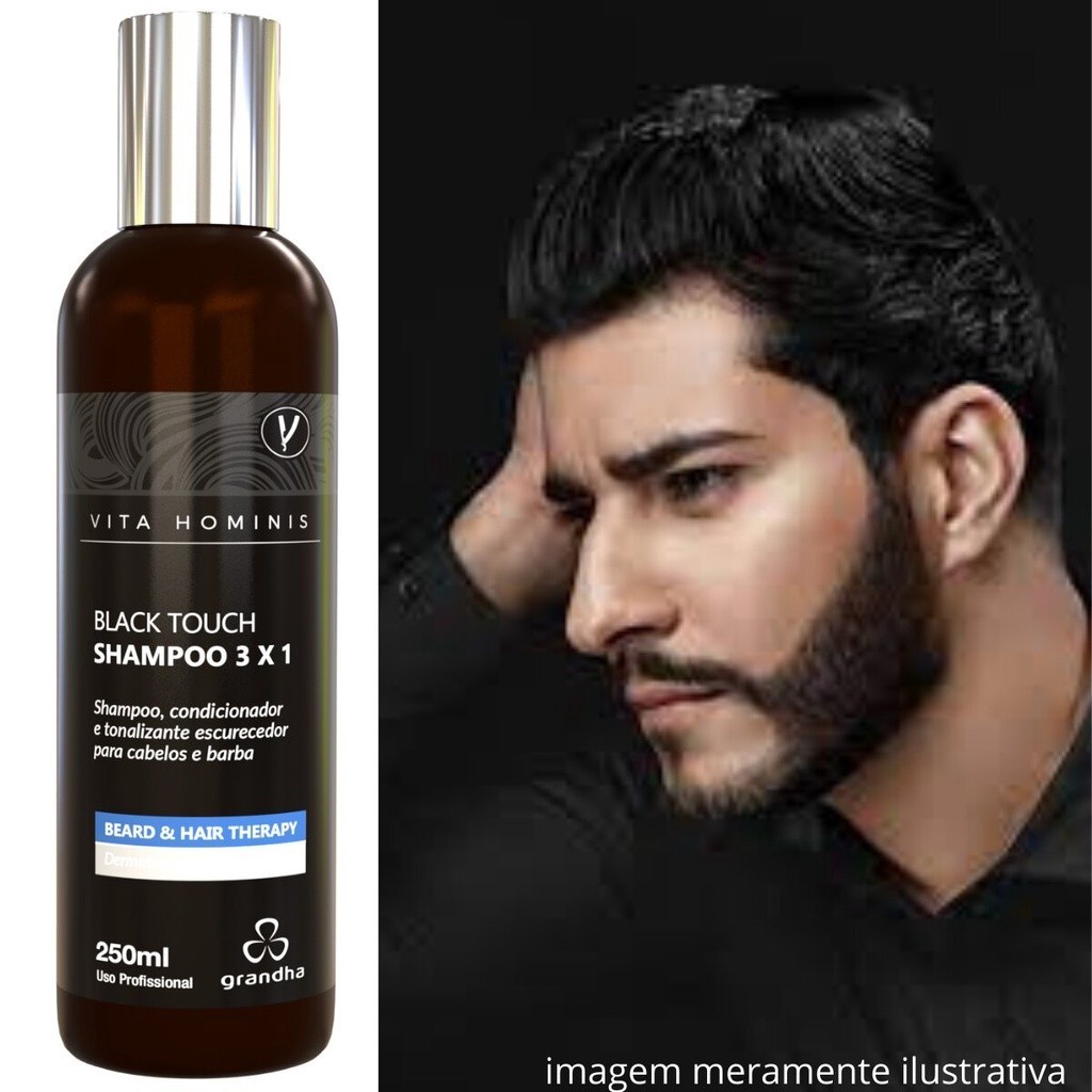 Shampoo tonalizante Grandha Vita Hominis Black Touch 250ml