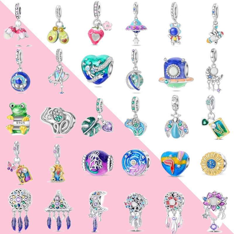 Moda jóias S925 prata pulseira frisada acessórios pulseira compatível DIY jóias fabricação
