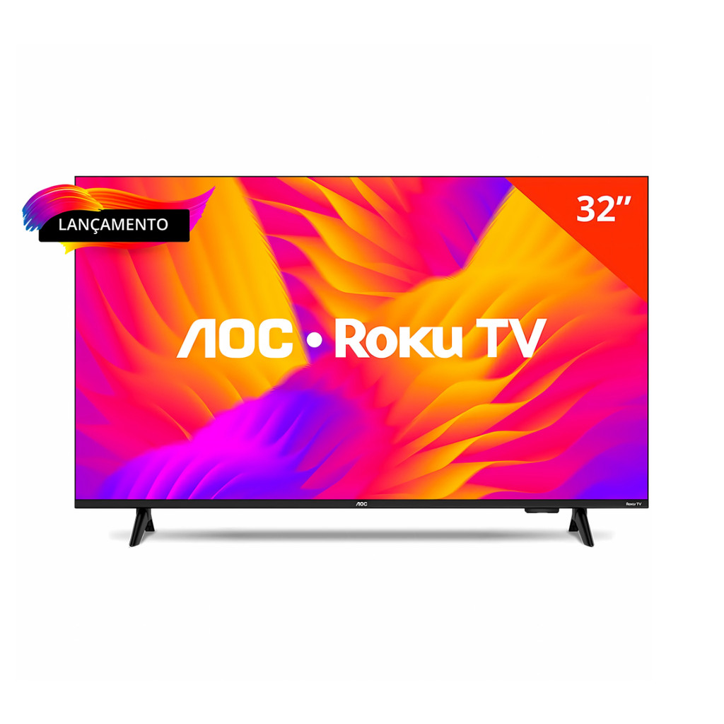 Smart TV AOC 32” DLED Wi-Fi Roku TV Quad Core 32S5155/78G