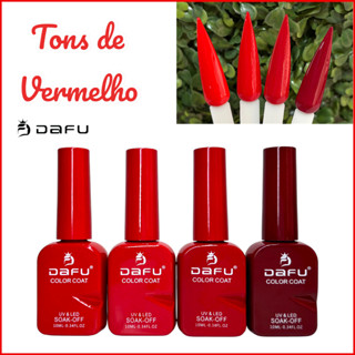 Kit 4 Tons Vermelho - Esmalte em Gel Dafu - Camada Única - 10ml em Oferta na Shopee