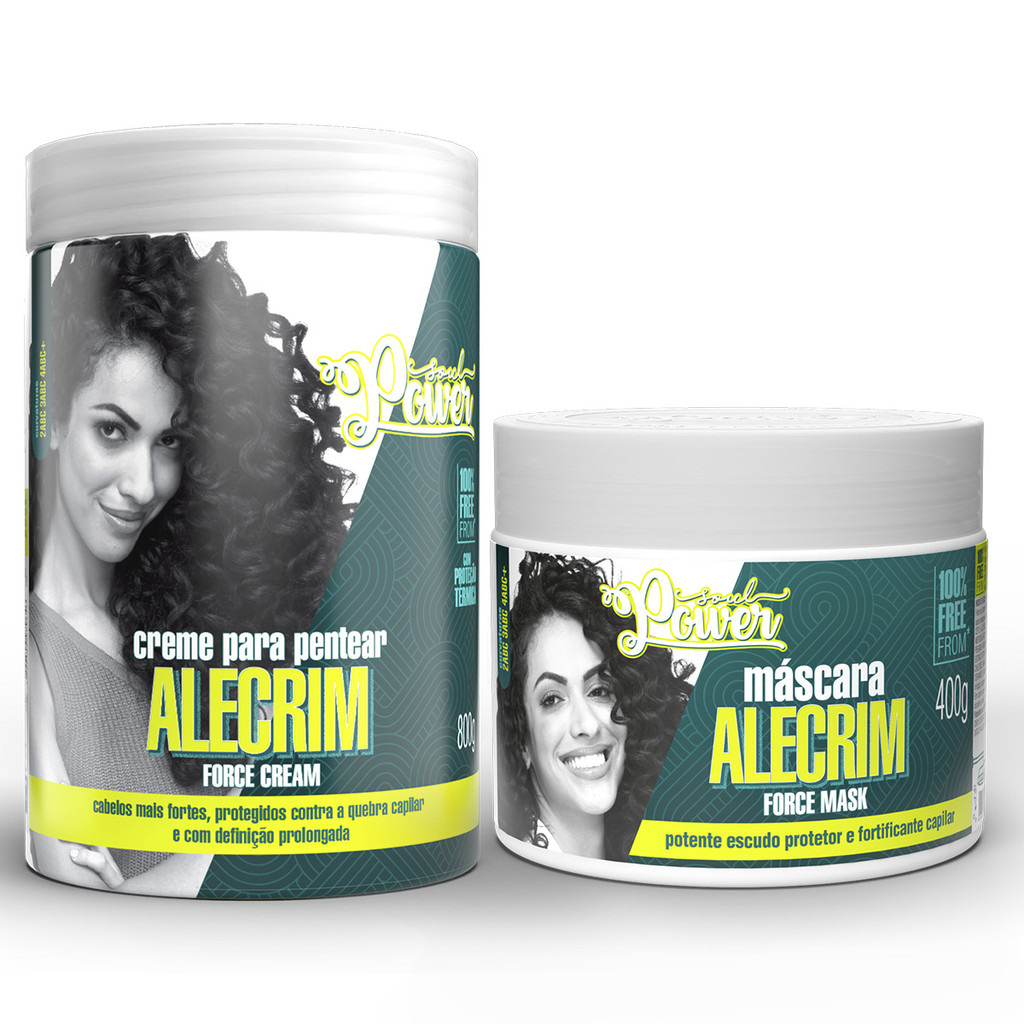 Kit Soul Power Force Antiqueda Máscara Force Mask 400g + Creme Para Pentear Force Cream 800g