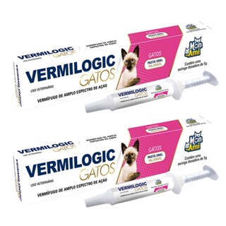 Kit 2 Vermífugo Vermilogic Para Gatos Mon Ami 5 gr em Oferta na Shopee