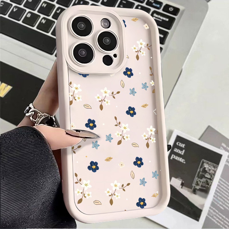Softcase Anti-impacto silicone Lindo Padrão floral Para Redmi NOTE 14 PRO K80 13C 14C Nota 13 12 11 POCO X7 F7 ULTRA X6