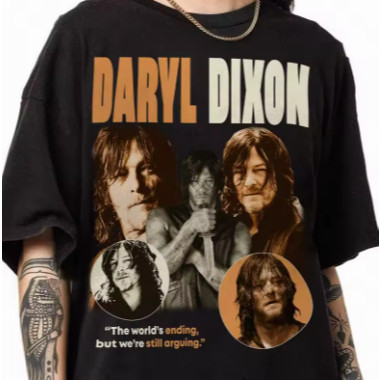 Camiseta  Daryl Dixon The Walking Dead Adulto/Infantil Lançamento Camiseta Em Algodao TrendBox Mania