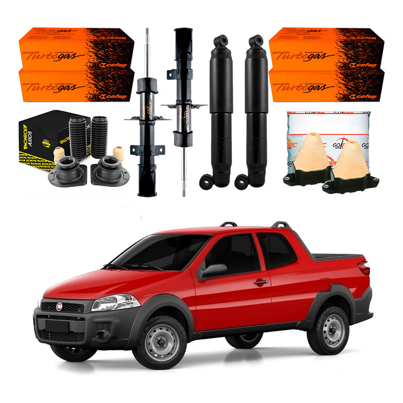 Kit Amortecedor Dianteiro Traseiro Strada 1.4 2010 A 2020 em Oferta na Shopee
