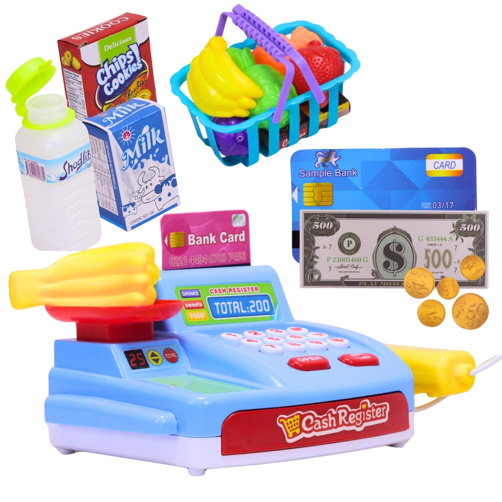 Brinquedo Caixa Registradora Infantil Com Frutas - Castela em Oferta na Shopee